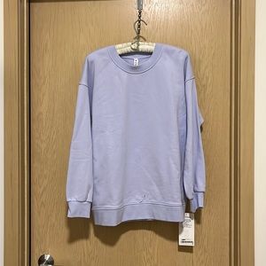 NWT Lululemon Perfectly Oversized Crew, pastel blue, size 6